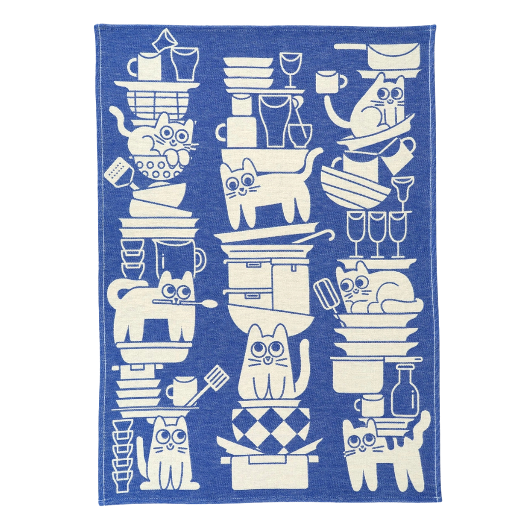 Kitchen Cats Cotton Tea Towel